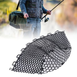 Rubber Fishing Net Replacement Clear Black Folding Fishing Net for Freshwater Saltwater 40cm Depth