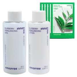 Innisfree Blueberry Rebalancing Skin + Lotion 2 types+ / 이니스프리 블루베리 리밸런싱 스킨+로션 2종구성+