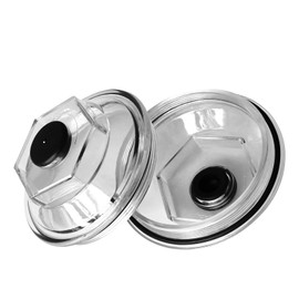 Vanshly 2PCS Oil Bath Dust Caps Replace OE K71-148-00 for Dexter 9k-10K General Duty Axles Built After 1989 for Dexter 10K HD, 12K, 15K 4.0" Threads Trailer Axle PC Cover 21-36 Oil Caps