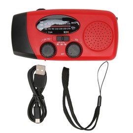 Hand Crank Radio Portable Self Powered Solar Weather Radio with Emergency Flashlight for Outdoor Emergency
