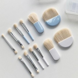 Travel Portable Makeup Mini Brush 6-Piece Set Makeup Brush Blue