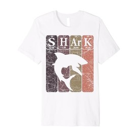 Shark Periodic Table Elements Retro Shark Selachimorphaphile Premium T-Shirt