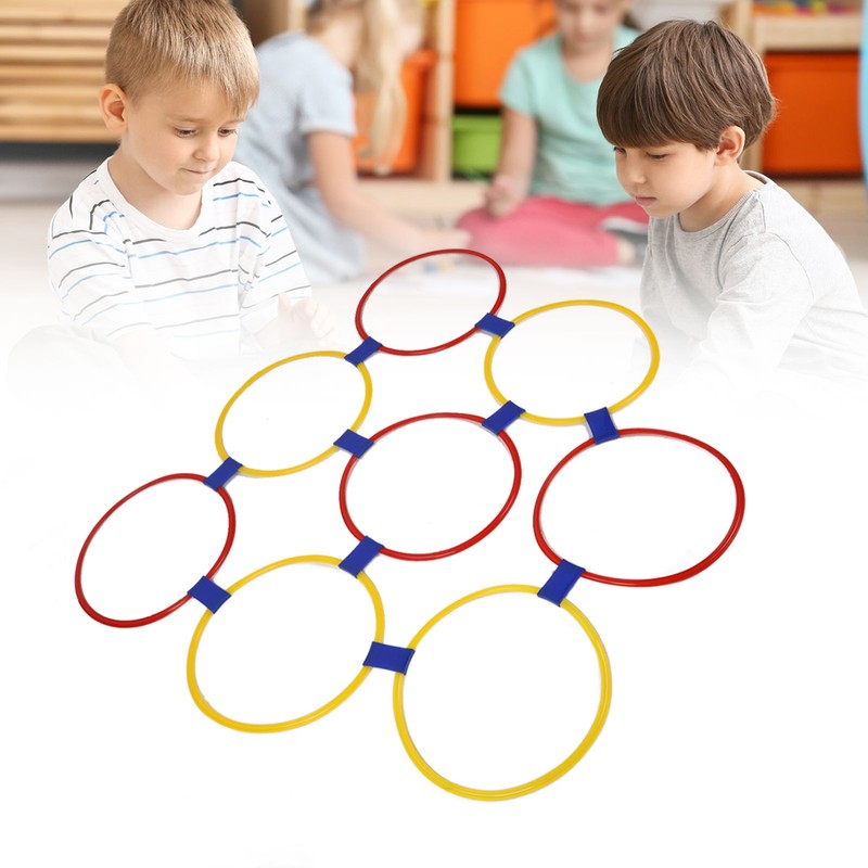 10PCS Kids Exercise Hoops Jumping Hopscotch Game Rings for Sensory