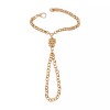 Unbranded Women Gold Metal Hand Chain Charm Lion Wrist Bracelet