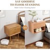 Floating Nightstand, Modern Wall Mounted Bedside Table with Drawer, Wood