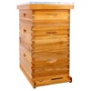 POLLIBEE Beehive- 8 Frame Bee Hive Starter kit, Beeswax Coated