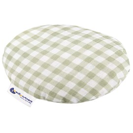 Medi Partners Cherry Stone Cushion Heat Cushion Grain Pillow for Babies 180 g Round 15 cm Eco Natural 100% Cotton Heat + Cold Therapy Massage Therapy (Checked)