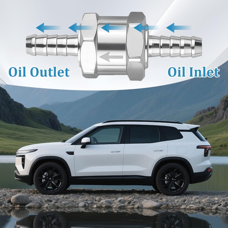 2Pcs 8mm Fuel Non Return Valve One Way Inline Check