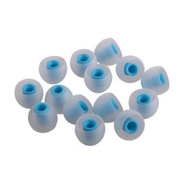 Xcessor (M 7 Paar (14 Stück) Silikon-Ersatz-Ohrhörer Mittlerer Größe Ersatz-Ohrstöpsel für Beliebte In-Ear-Kopfhörer. Weiß/Blau