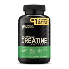 Optimum Nutrition Micronized Creatine Monohydrate Capsules, Keto Friendly, 2500mg, 100 Capsules