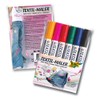 folia 580 - Textilmarker Basic Edition, 6 Marker farbig sortiert
