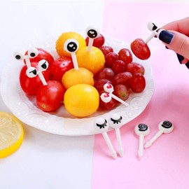 CKANDAY Set of 56 Lovely Animal Food Fruit Picks Forks, Mini Cute Cartoon Toothpick Sticks Decor for Kids Party Bento Lunch Box Sandwich Appetizer Pastry Decorative Cupcake Baby Dessert Cocktail