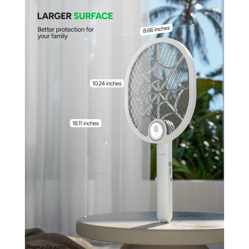 Tbi Buzzzer Buzbug Electric Fly Swatter - 3800V Mosquito Bat,