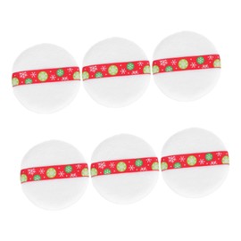 IWOWHERO Beauty Puff Makeup Non-absorbent Sponge Puff 6pcs Women Powder Hand-stitched Wide Ribbons Safe and Gentle for All Skin Types