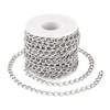 Cheriswelry 10m Aluminium Curb Chain with Spool 6mm Unwelded Plating