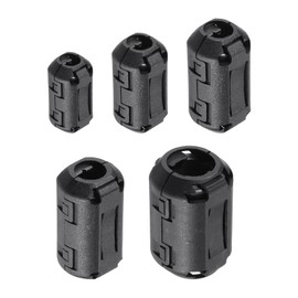 sourcing map Clip-on Ferrite Ring Core Anti-interference Noise for 3mm/ 5mm/ 7mm/ 9mm/ 13mm Diameter Cable,Tvs,Speakers,Radio,Audio Equipment 60Pcs
