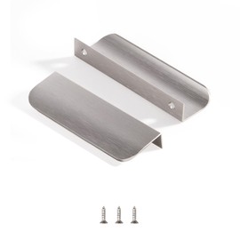 sunlithor Brushed Stainless Steel Cabinet Handles for Kitchen Handles, Furniture Handles, Kitchen Cupboards, Drawer Handles, Vintage, Pack of 5, 96 mm, BA 120 mm Length