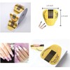 100 Pcs Nail Form Guide Sticker, Gold Horseshoe Nail Extension