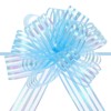 Unifizz 5pcs 4 Inch Large Organza Pull Bow with Chiffon
