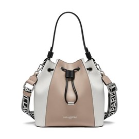 Karl Lagerfeld Paris Adele Bucket Bag, Shell/White