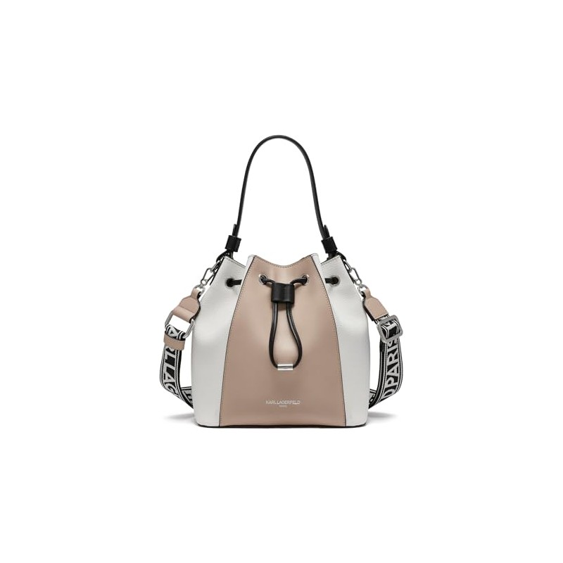 Karl Lagerfeld Paris Adele Bucket Bag, Shell/White