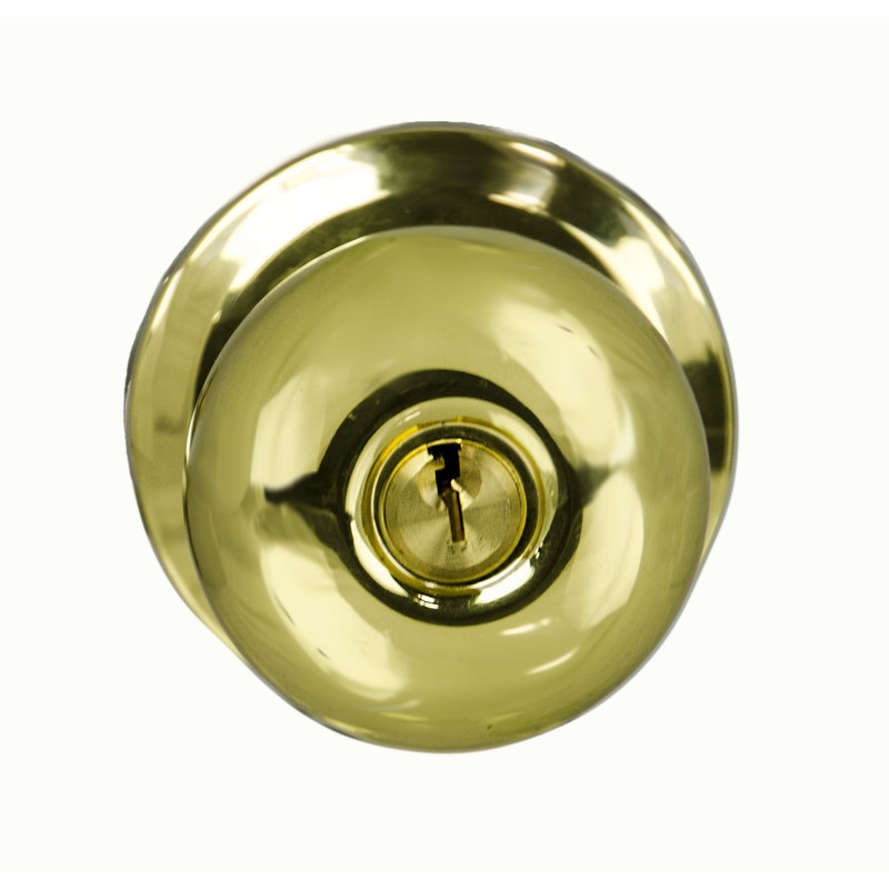 Yale Security D3406301 YH Collection Cambridge Knob in Polished Brass