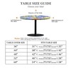 Outdoor round tablecloth with elastic band, diameter 44 inches (110