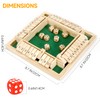 Havnidy Shut The Box Game 4 Player Wooden Table Game,Classic