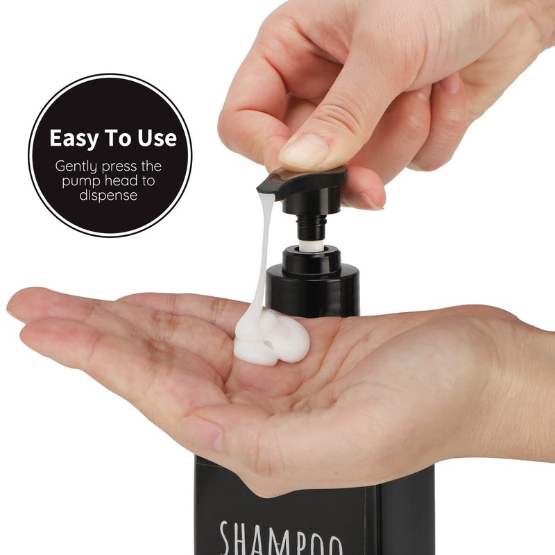 Refillable Pump Bottle, Segbeauty 500ml Pump Squeeze Dispenser, 16.9oz 3-Pack