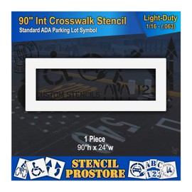 Pavement Stencils - 90 inch - International Crosswalk - for Pedestrian Traffic - 90" x 24" x 1/16" (63 mil) - Light-Duty