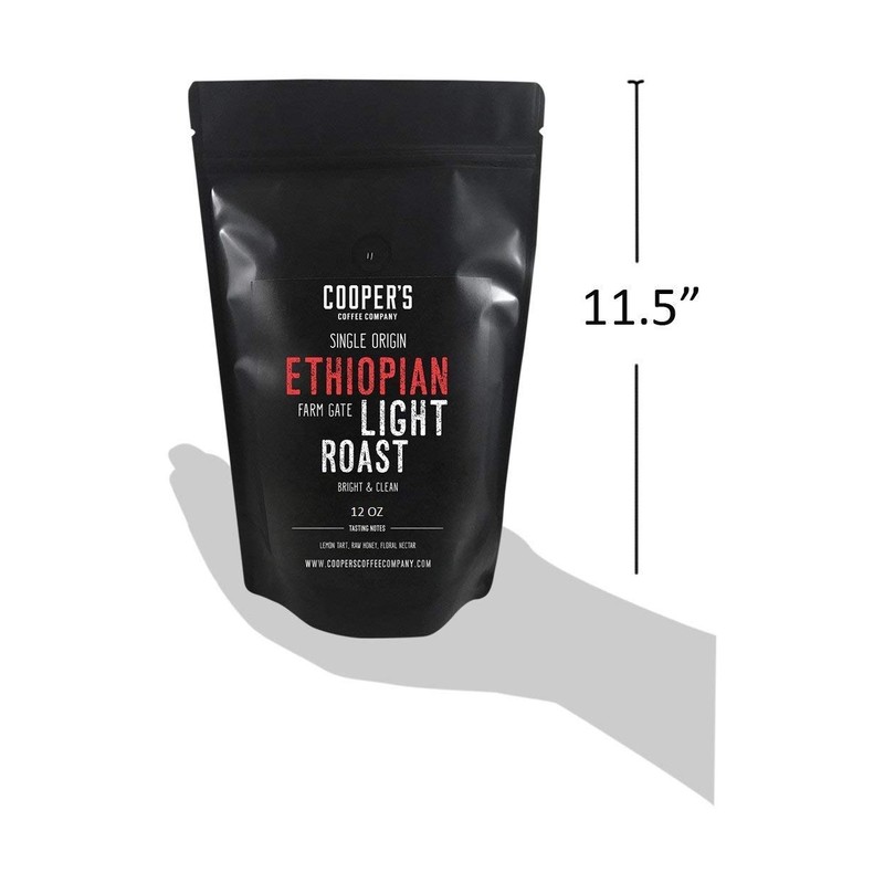 Ethiopian Bold Light Roast Coffee, Gourmet Single-Origin Coffee Beans from