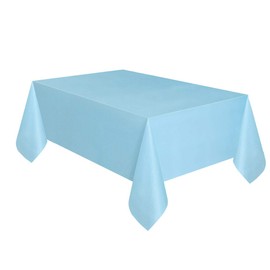 Rectangle Plastic Disposable Table Cloth Covers for Birthday BBQ Party (Sky Blue)