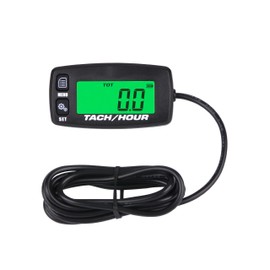 Jayron JR-HM032R Inductive Operating Indicator for Tachometer with Induced Operating Hour Display and Backlight for Marine Engines, Marine Engines, Inboard and Outboard Pumps