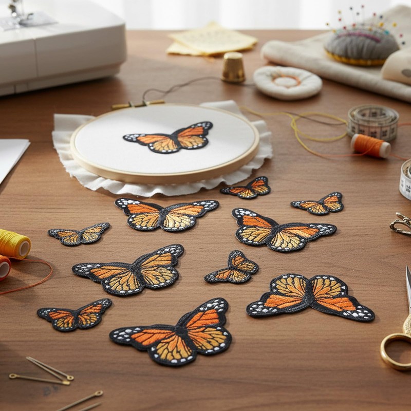 10 PCS Monarch Butterfly Patches, Ymapinc Cute Embroidered Sew On