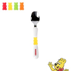 HARIBO Goldbear Spoon - Kids & Toddlers Plastic Flatware with HARIBO Goldbear Figure Handle, Kids Eating Utensils for 4 years + Child, BPA Free Silverware for Kids (Yellow)