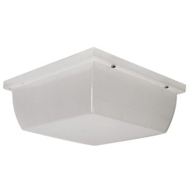 Solus Guardian Square Outdoor Wall or Ceiling Mount Light Fixture – Two 9.5W LED Bulb Included, 3000K or 4000K, Made in USA – White Finish (4000K Cool White)
