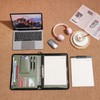 Wason A4 Portfolio with Zipper - Leather PU Padfolio with