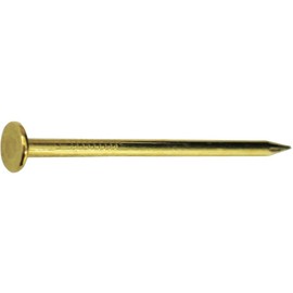 Daido Hunt HP Brass Nails, Flat 0.8 x 1.5 inches (2.1 x 38 mm), Pack of 17