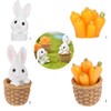 Pack of 7 Miniature Rabbits, Bunny Easter Decoration, Rabbit Figures,