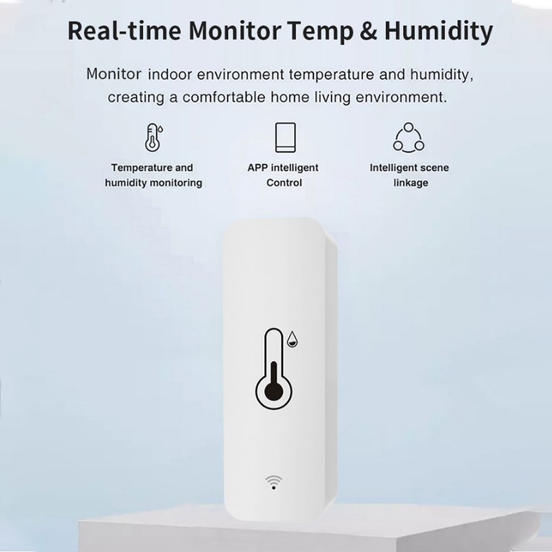 Temperature Sensor Humidity Monitor Thermometer Hygrometer Remote Control for Home