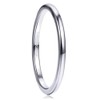 Cloyo 2mm Tungsten Carbide Rings for Men Women High Polished
