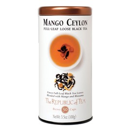 The Republic of Tea Mango Ceylon Black Full-Leaf Loose Tea, 3.5 Ounces / 50-60 Cups
