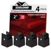 4Pack Bed Risers with Adjustable Screw Clamp, Fit Thickness of