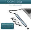 ROOMIE hivE USB Extender Hub, 3.0, 7 Ports Aluminium Hub