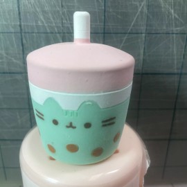 Hamee PUSHEEN SURPRISE SQUISHY Sips Series Capsule Blind Box Toy Green Bubble Tea