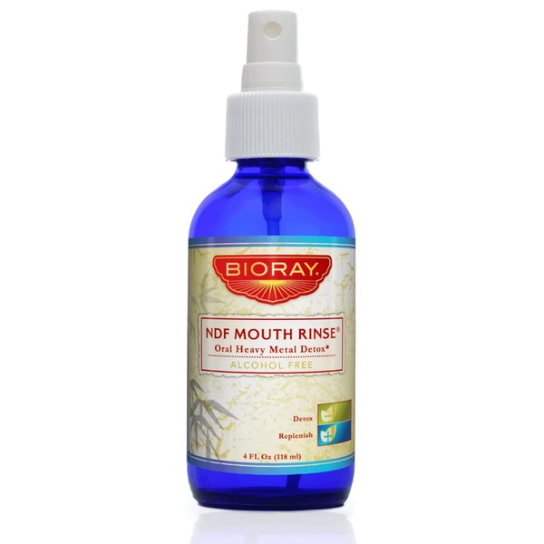 BIORAY Professional NDF Mouth Rinse - 4 fl oz - Alcohol-Free Formula, Safe for Use with Amalgam Fillings - Non-GMO, Vegetarian, Gluten Free