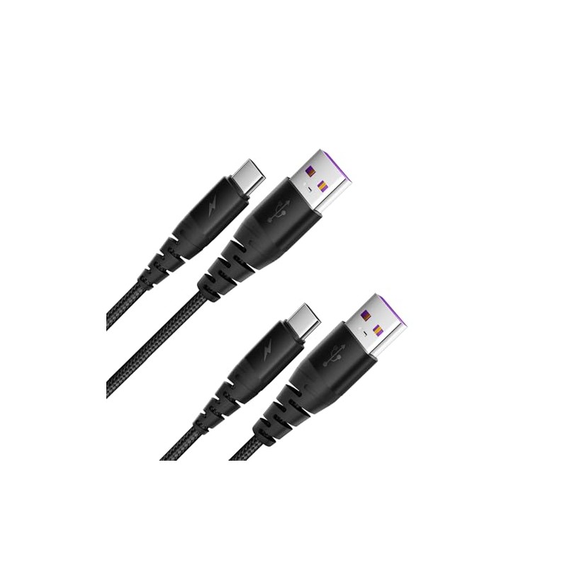 2 Pack 6FT USB A to USB C Cable (Black