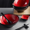 Unbreakable Ramen Bowl Set with Chopsticks and Spoon: 1 large
