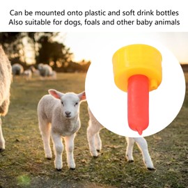 Pigeon Nipple, 10pcs Baby Bottle Nipples Goat Nipples for Feeding Baby Goats Lamb Milk Drink Nipple Sheep Nursing Feeder Nipple for Orphaned Small Animal Feed Red