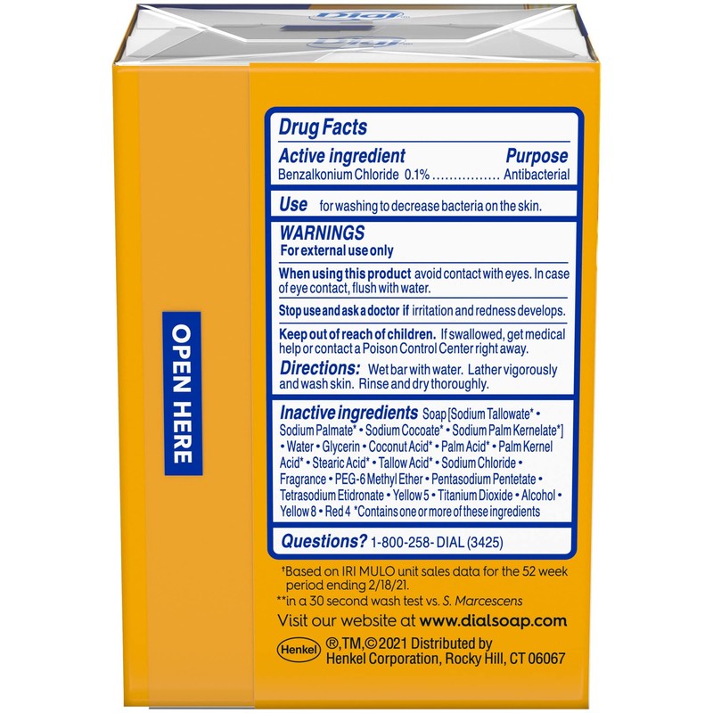 Dial Gold Antibacterial Deodorant Bar Soap, 3.2 Ounce, (Pack of